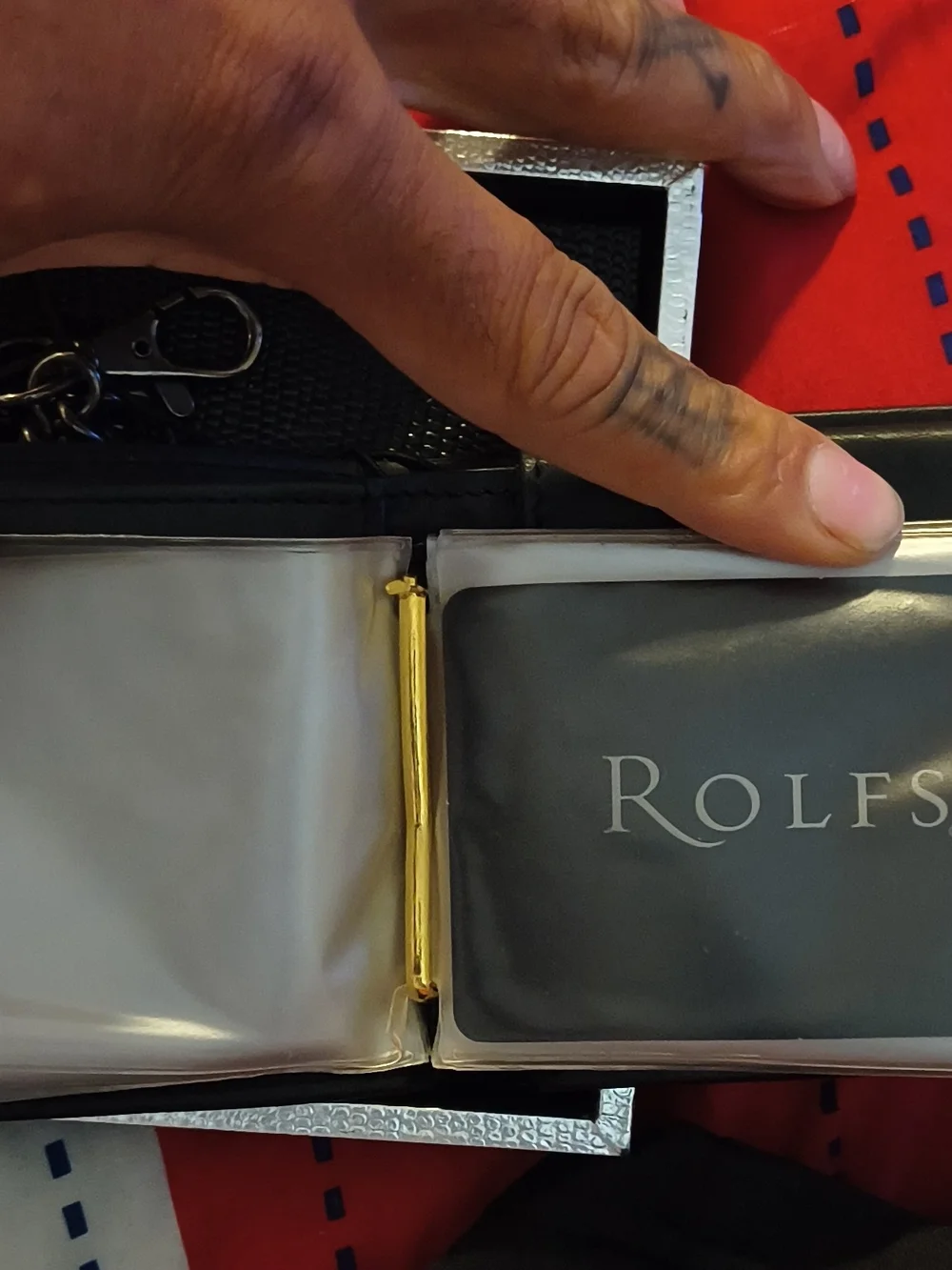 Rolfs Black Textured Box with Rolfs Logo